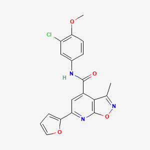 N-(3-chloro-4-methoxyphenyl)-6-(furan-2-yl)-3-methyl[1,2]oxazolo[5,4-b]pyridine-4-carboxamide