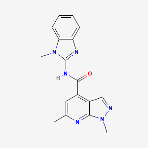 1,6-dimethyl-N-(1-methyl-1H-benzimidazol-2-yl)-1H-pyrazolo[3,4-b]pyridine-4-carboxamide