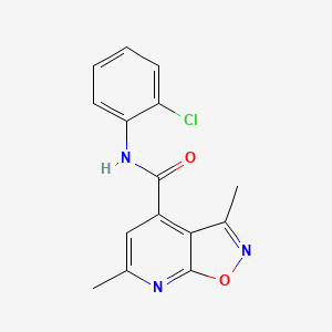 molecular formula C15H12ClN3O2 B10920140 N-(2-chlorophenyl)-3,6-dimethyl[1,2]oxazolo[5,4-b]pyridine-4-carboxamide 