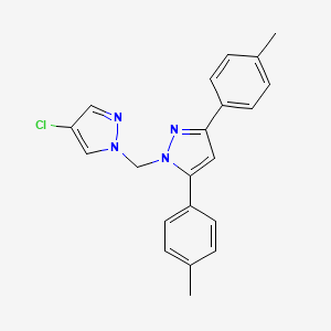 1-[(4-chloro-1H-pyrazol-1-yl)methyl]-3,5-bis(4-methylphenyl)-1H-pyrazole