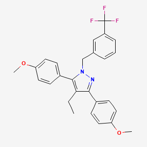 4-ethyl-3,5-bis(4-methoxyphenyl)-1-[3-(trifluoromethyl)benzyl]-1H-pyrazole