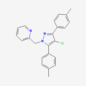 2-{[4-chloro-3,5-bis(4-methylphenyl)-1H-pyrazol-1-yl]methyl}pyridine