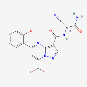 N-(2-amino-1-cyano-2-oxoethyl)-7-(difluoromethyl)-5-(2-methoxyphenyl)pyrazolo[1,5-a]pyrimidine-3-carboxamide