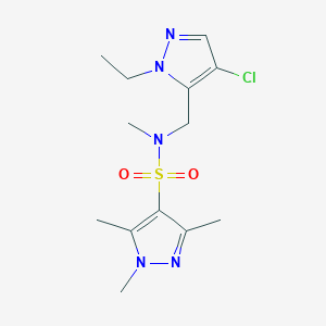 N-[(4-chloro-1-ethyl-1H-pyrazol-5-yl)methyl]-N,1,3,5-tetramethyl-1H-pyrazole-4-sulfonamide