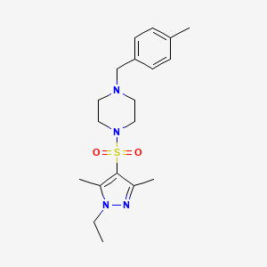 1-[(1-ethyl-3,5-dimethyl-1H-pyrazol-4-yl)sulfonyl]-4-(4-methylbenzyl)piperazine