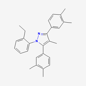 3,5-bis(3,4-dimethylphenyl)-1-(2-ethylphenyl)-4-methyl-1H-pyrazole