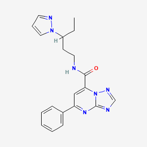 5-phenyl-N-[3-(1H-pyrazol-1-yl)pentyl][1,2,4]triazolo[1,5-a]pyrimidine-7-carboxamide