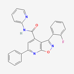 3-(2-fluorophenyl)-6-phenyl-N-(pyridin-2-yl)[1,2]oxazolo[5,4-b]pyridine-4-carboxamide