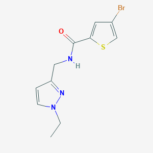 4-bromo-N-[(1-ethyl-1H-pyrazol-3-yl)methyl]thiophene-2-carboxamide