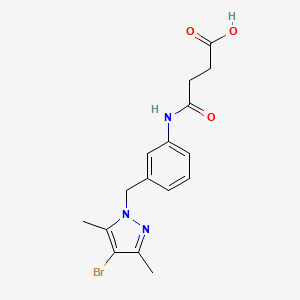 4-({3-[(4-bromo-3,5-dimethyl-1H-pyrazol-1-yl)methyl]phenyl}amino)-4-oxobutanoic acid