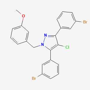 3,5-bis(3-bromophenyl)-4-chloro-1-(3-methoxybenzyl)-1H-pyrazole