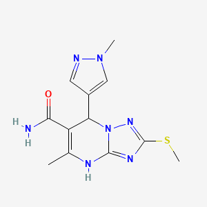 5-methyl-7-(1-methyl-1H-pyrazol-4-yl)-2-(methylsulfanyl)-4,7-dihydro[1,2,4]triazolo[1,5-a]pyrimidine-6-carboxamide