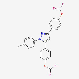 3,5-bis[4-(difluoromethoxy)phenyl]-1-(4-methylphenyl)-1H-pyrazole