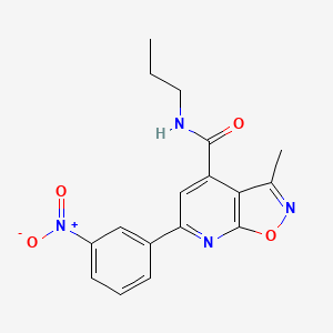 3-methyl-6-(3-nitrophenyl)-N-propyl[1,2]oxazolo[5,4-b]pyridine-4-carboxamide