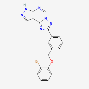 2-{3-[(2-bromophenoxy)methyl]phenyl}-7H-pyrazolo[4,3-e][1,2,4]triazolo[1,5-c]pyrimidine