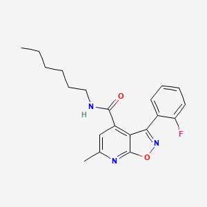 3-(2-fluorophenyl)-N-hexyl-6-methyl[1,2]oxazolo[5,4-b]pyridine-4-carboxamide