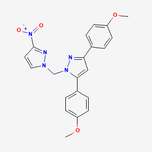 3,5-bis(4-methoxyphenyl)-1-[(3-nitro-1H-pyrazol-1-yl)methyl]-1H-pyrazole