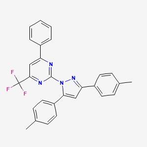 2-[3,5-bis(4-methylphenyl)-1H-pyrazol-1-yl]-4-phenyl-6-(trifluoromethyl)pyrimidine