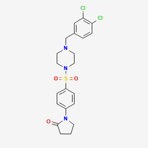 1-(4-{[4-(3,4-Dichlorobenzyl)piperazin-1-yl]sulfonyl}phenyl)pyrrolidin-2-one