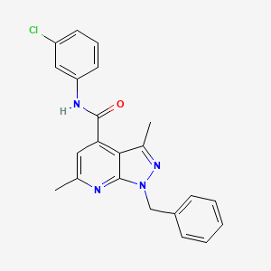 1-benzyl-N-(3-chlorophenyl)-3,6-dimethyl-1H-pyrazolo[3,4-b]pyridine-4-carboxamide