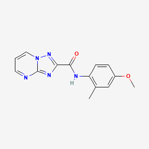 molecular formula C14H13N5O2 B10920370 N-(4-methoxy-2-methylphenyl)[1,2,4]triazolo[1,5-a]pyrimidine-2-carboxamide 