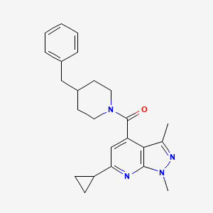 (4-benzylpiperidin-1-yl)(6-cyclopropyl-1,3-dimethyl-1H-pyrazolo[3,4-b]pyridin-4-yl)methanone