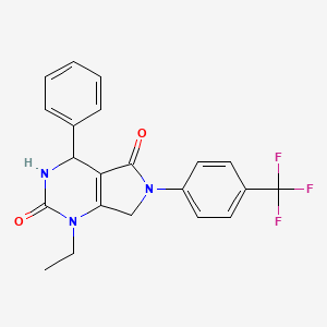 1-ethyl-4-phenyl-6-[4-(trifluoromethyl)phenyl]-3,4,6,7-tetrahydro-1H-pyrrolo[3,4-d]pyrimidine-2,5-dione