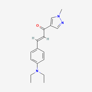 molecular formula C17H21N3O B10920428 (2E)-3-[4-(diethylamino)phenyl]-1-(1-methyl-1H-pyrazol-4-yl)prop-2-en-1-one 