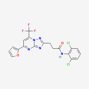 N-(2,6-dichlorophenyl)-3-[5-(furan-2-yl)-7-(trifluoromethyl)[1,2,4]triazolo[1,5-a]pyrimidin-2-yl]propanamide