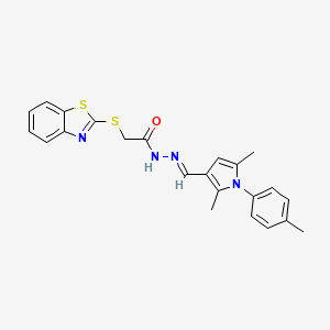 2-(1,3-benzothiazol-2-ylsulfanyl)-N'-{(E)-[2,5-dimethyl-1-(4-methylphenyl)-1H-pyrrol-3-yl]methylidene}acetohydrazide