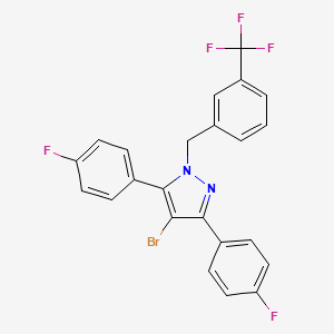 4-bromo-3,5-bis(4-fluorophenyl)-1-[3-(trifluoromethyl)benzyl]-1H-pyrazole