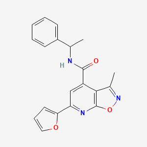 6-(furan-2-yl)-3-methyl-N-(1-phenylethyl)[1,2]oxazolo[5,4-b]pyridine-4-carboxamide