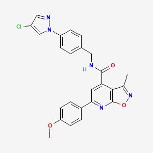 N-[4-(4-chloro-1H-pyrazol-1-yl)benzyl]-6-(4-methoxyphenyl)-3-methyl[1,2]oxazolo[5,4-b]pyridine-4-carboxamide