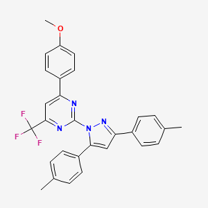 2-[3,5-bis(4-methylphenyl)-1H-pyrazol-1-yl]-4-(4-methoxyphenyl)-6-(trifluoromethyl)pyrimidine