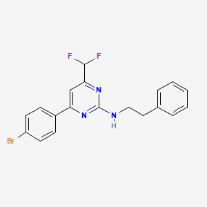 4-(4-bromophenyl)-6-(difluoromethyl)-N-(2-phenylethyl)pyrimidin-2-amine