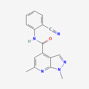 N-(2-cyanophenyl)-1,6-dimethyl-1H-pyrazolo[3,4-b]pyridine-4-carboxamide