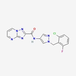 N-[1-(2-chloro-6-fluorobenzyl)-1H-pyrazol-4-yl][1,2,4]triazolo[1,5-a]pyrimidine-2-carboxamide