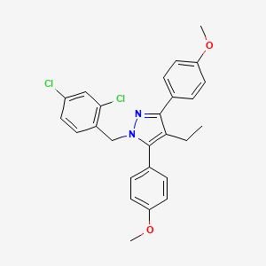 1-(2,4-dichlorobenzyl)-4-ethyl-3,5-bis(4-methoxyphenyl)-1H-pyrazole