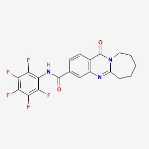 12-oxo-N-(pentafluorophenyl)-6,7,8,9,10,12-hexahydroazepino[2,1-b]quinazoline-3-carboxamide