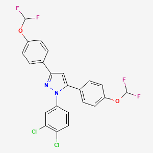 1-(3,4-dichlorophenyl)-3,5-bis[4-(difluoromethoxy)phenyl]-1H-pyrazole