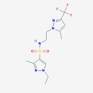 1-ethyl-3-methyl-N-{2-[5-methyl-3-(trifluoromethyl)-1H-pyrazol-1-yl]ethyl}-1H-pyrazole-4-sulfonamide