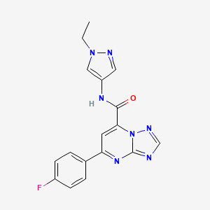 N-(1-ethyl-1H-pyrazol-4-yl)-5-(4-fluorophenyl)[1,2,4]triazolo[1,5-a]pyrimidine-7-carboxamide