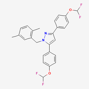 3,5-bis[4-(difluoromethoxy)phenyl]-1-(2,5-dimethylbenzyl)-1H-pyrazole