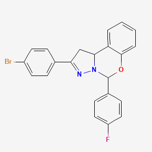 2-(4-Bromophenyl)-5-(4-fluorophenyl)-1,10b-dihydropyrazolo[1,5-c][1,3]benzoxazine