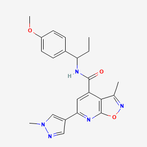 N-[1-(4-methoxyphenyl)propyl]-3-methyl-6-(1-methyl-1H-pyrazol-4-yl)[1,2]oxazolo[5,4-b]pyridine-4-carboxamide