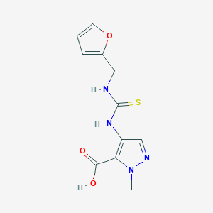 4-{[(furan-2-ylmethyl)carbamothioyl]amino}-1-methyl-1H-pyrazole-5-carboxylic acid