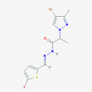 2-(4-Bromo-3-methyl-1H-pyrazol-1-YL)-N'~1~-[(5-fluoro-2-thienyl)methylene]propanohydrazide