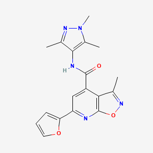 6-(furan-2-yl)-3-methyl-N-(1,3,5-trimethyl-1H-pyrazol-4-yl)[1,2]oxazolo[5,4-b]pyridine-4-carboxamide