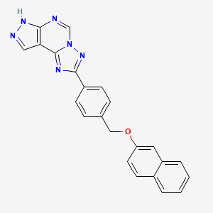 2-{4-[(2-Naphthyloxy)methyl]phenyl}-7H-pyrazolo[4,3-E][1,2,4]triazolo[1,5-C]pyrimidine