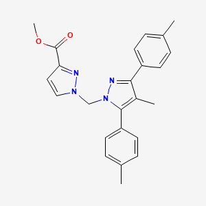 methyl 1-{[4-methyl-3,5-bis(4-methylphenyl)-1H-pyrazol-1-yl]methyl}-1H-pyrazole-3-carboxylate